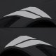 2014-2019 C7 Corvette Grand Sport Style Fender Accent Stripes - Gloss Gray - Left & Right Side