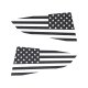 2014-2019 C7 Corvette Quarter Window Flag Decal - Gloss Carbon Flash - Standard USA Flag