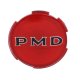 Pontiac Wheel Cover 2-3/4" Diameter W/Red Background 'PMD' Emblem, Each