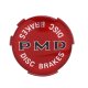 Pontiac Wheel Cover 2-7/16â€ Diameter Red Background "Disk Brakes" Emblem, Each