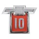 1964 Chevrolet and GMC Truck Front Fender Emblem, "10", Sold as a Pair