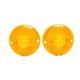 1957 Full-Size Chevrolet Amber Parking Light Lens with Bowtie, Sold as a Pair