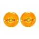 1957 Full-Size Chevrolet Amber Parking Light Lens with Chrome Bowtie Pair