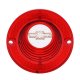 1962 Full-Size Chevrolet Red Back Up Light Lens with Clear Bowtie, Without Trim