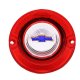 1963 Full-Size Chevrolet Red Back Up Light Lens with Blue Bowtie, Includes Trim, Each