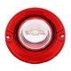 1963 Full-Size Chevrolet Red Back Up Light Lens with Clear Bowtie, Includes Trim, Each