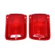 1965 Chevelle Red Tail Light Lens without Chrome Trim, Sold as a Pair