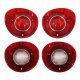 1972 Malibu Tail Light and Back Up Light Lens Set