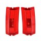 1965 Chevelle Wagon/El Camino Red Outer Tail Light Lens, Sold as a Pair