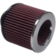 Air Filter For Intake Kits 75-1515-1,75-9015-1 Oiled Cotton Cleanable Red S&B KF-1011