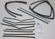 1955-57 Chevy Deluxe 4 Door Sedan (Except Bel Air) Authentic Window Felts Whiskers Kit (14pcs)