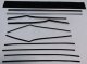 1955-57 Chevy 2 Door Hardtop (Except Bel Air) Authentic Window Felts Whiskers Kit (12pcs)