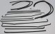 1955-57 Bel Air Deluxe 2 Door Sedan Authentic Window Felts Whiskers Kit Upper & Lower Channels (1...