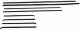 1950-57 International Truck Replacement Window Felts Whiskers Kit, Division Bars & Upper Channels...