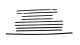 1964 Country Squire 4 Door Wagon Authentic Window Felts Whiskers Kit with Tailgate Outer (9pcs)