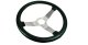 Steering Wheel Green Leather Satin Spokes For 1979 Corvette