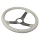 Steering Wheel White Leather Satin Spokes For 1977 Corvette