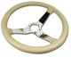 Steering Wheel Doeskin Leather Chrome Spokes For 1977-1980 Corvette