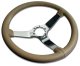 Steering Wheel mel Leather Chrome Spokes For 1981-1982 Corvette