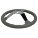 Steering Wheel Gray Leather Chrome Spokes For 1982 Corvette