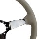 Steering Wheel White Leather Chrome Spokes For 1977 Corvette