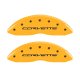 2014-2019 C7 Corvette Yellow Powder Coat Caliper Covers with Corvette Logo