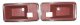 C3 1978-1982 Corvette Door Panel Latch Bezels Pair Red