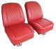 Leather Seat Covers- Red For 1963 Corvette