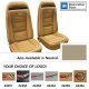 Embroidered OE Style Seat Covers Neutral Leather/Vinyl For 1975 Corvette