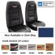 Embroidered OE Style Seat Covers Dark Blue Leather/Vinyl For 1978 Corvette