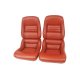 Leather Seat Covers Cinnabar Leather/Vinyl Original 2" Bolster For 81 Corvette