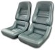 Leather Seat Covers Silvergreen Leather/Vinyl Original 4" Bolster For 82 Corvette