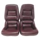 Leather Seat Covers Claret 100%-Leather 4" Bolster For 1980 Corvette