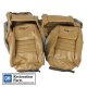 Embroidered 100% Leather Seat Covers Camel w/ 2" Bolster For 81-82 Corvette