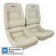 Embroidered 100% Leather Seat Covers Oyster w/ 2" Bolster For 79-80 Corvette