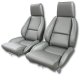 Leather Seat Covers- Gray Standard For 1984-1987 Corvette