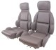 Leather Seat Covers- Gray Standard For 1990-1991 Corvette