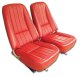 Leather-Like Vinyl Seat Covers- Red For 1968 Corvette