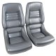 Leather-Like Vinyl Seat Covers Silver Pace 4" Bolster For 1978 Corvette