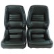 Mounted Leather Seat Covers Green 4" Bolster For 1979 Corvette