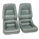 Mounted Leather-Like Vinyl Seat Covers Silvergreen 4" Bolster For 82 Corvette