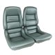 Mounted Leather-Like Vinyl Seat Covers Silvergreen 2" Bolster For 82 Corvette