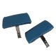 Headrests Bright Blue Complete W/Vinyl Covers For 1968-1969 Corvette