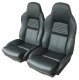 Leather Seat Covers- Black Standard For 1994-1996 Corvette