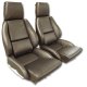 468922 OE Style Leather-Like Sport Seat Covers W/O Perforated Inserts Graphite For 84-87 Corvette