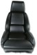 468420 OE Style 100% Leather Standard Seat Covers W/O Perforated Inserts Black For 84-88 Corvette