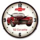 LED Clock- Red For 1962 Corvette