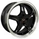 Cobra R Deep Dish Wheel Black Machined Lip 17x8 For 1979-1993 Mustang