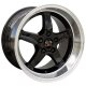 Cobra R Deep Dish Wheel Black Machined Lip 17x105 Rears Only For 1994-04 Mustang