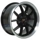 FR500 Wheel - Black Machined Lip 18x9 For 1994-2004 Ford Mustang